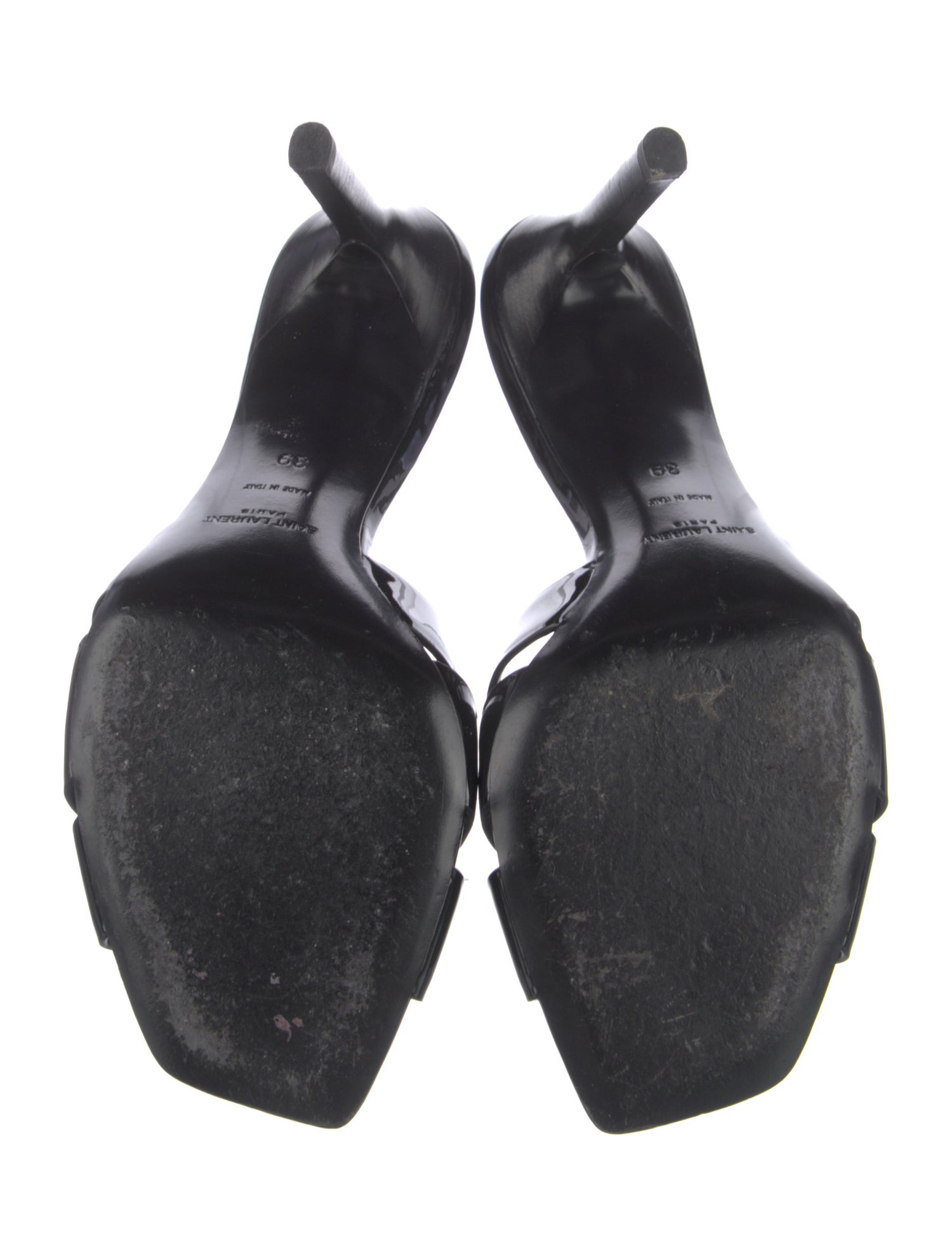 Saint Laurent Patent Leather Slides